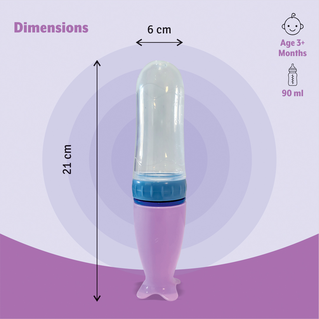 Silicon spoon bottle purple