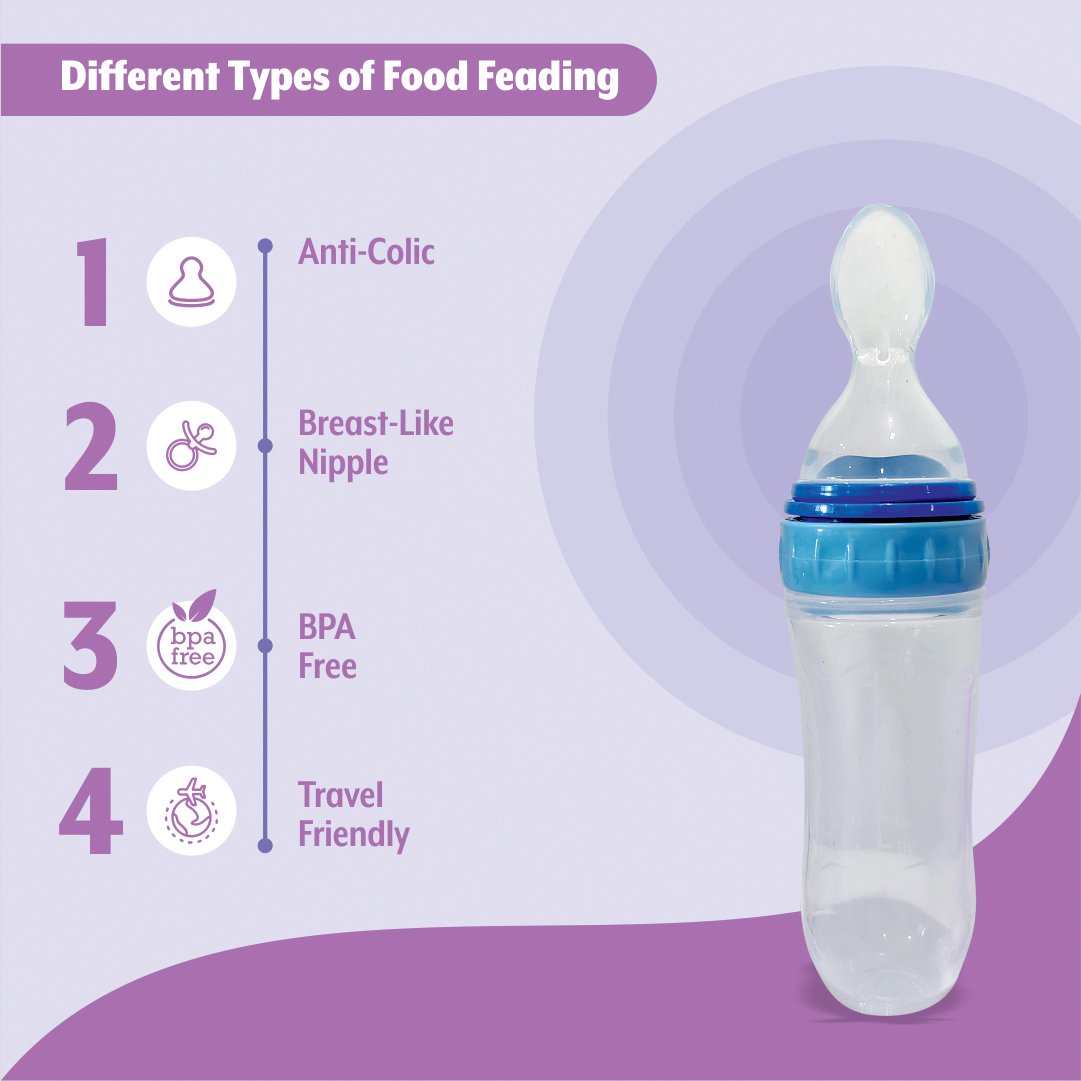 Silicon spoon bottle purple