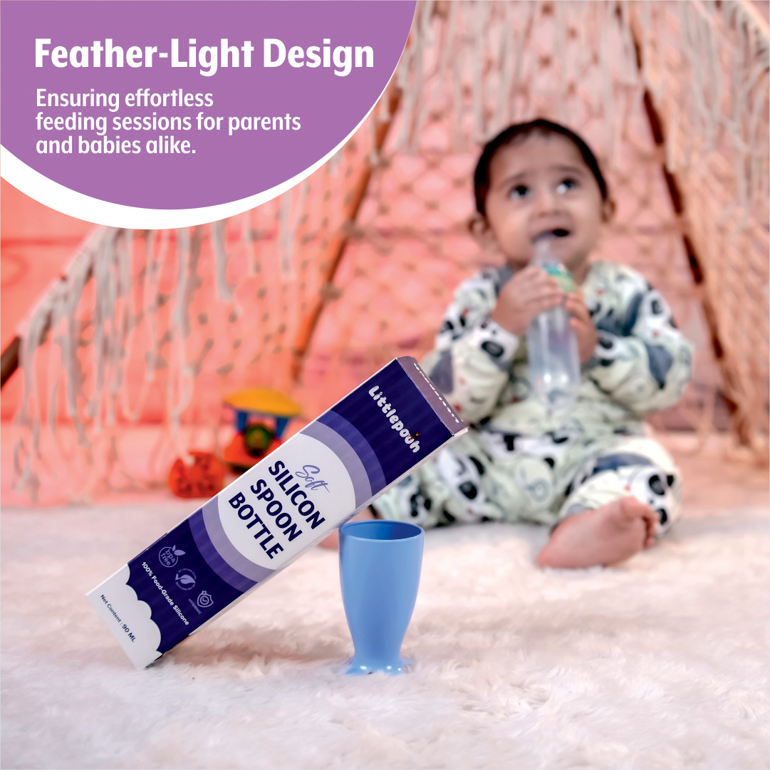 Silicon spoon bottle purple