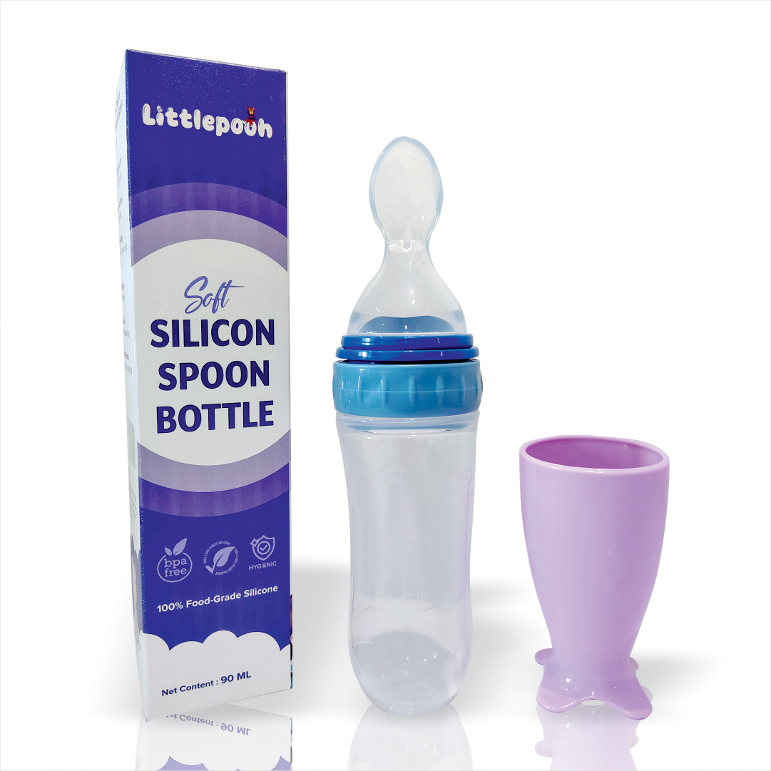 Silicon spoon bottle purple